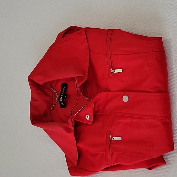 Ellen Tracy Red Jacket - L - Picture 8 of 9